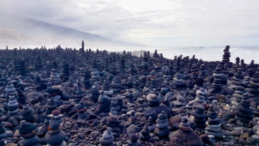 Stone Piles at Playa Jardin, Puerto de la Cruz (Tenerife)